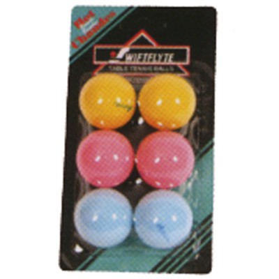 Fluorescent tennis table balls - Pack of 6